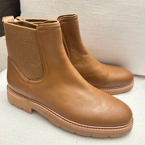 Vince Rue Leather Chelsea Ankle Boots